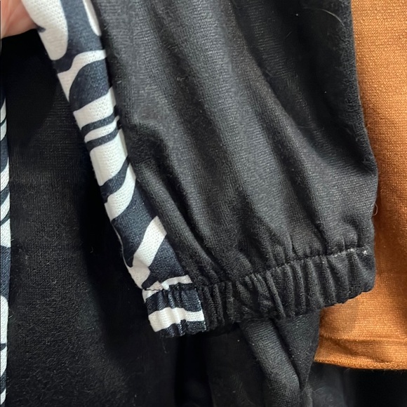 Dillards Xtraordinary brand Colorblock Zebra Print lightweight Shirt & Pants Set - Picture 4 of 5